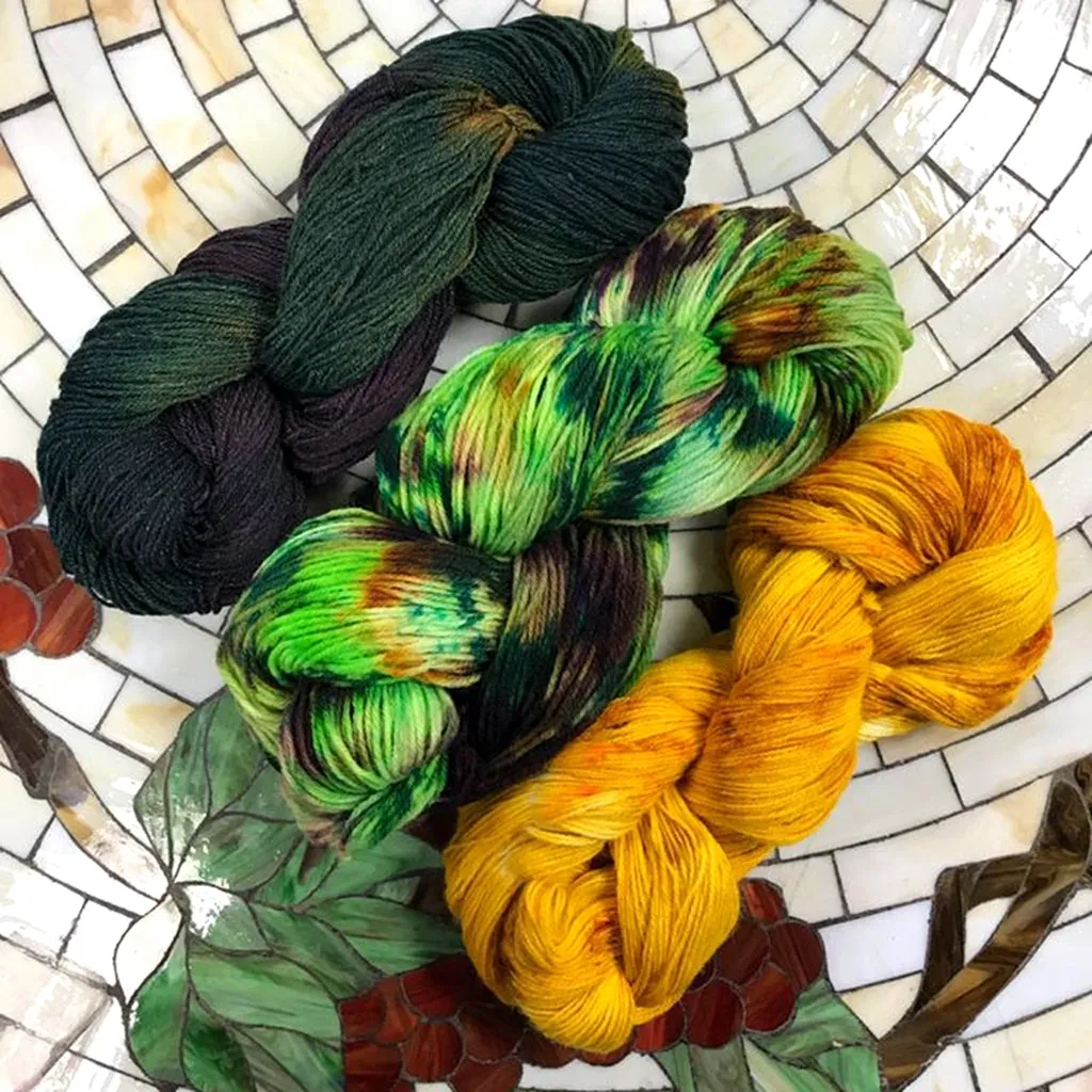 About The Color - Jungle Juice, Three Skein Fade, Sock Weight