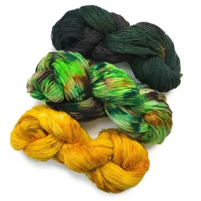 About The Color - Jungle Juice, Three Skein Fade, Sock Weight