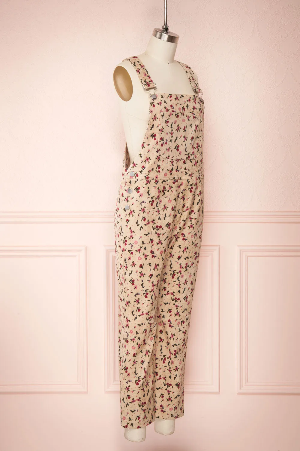 Acaste | Floral Denim Overalls