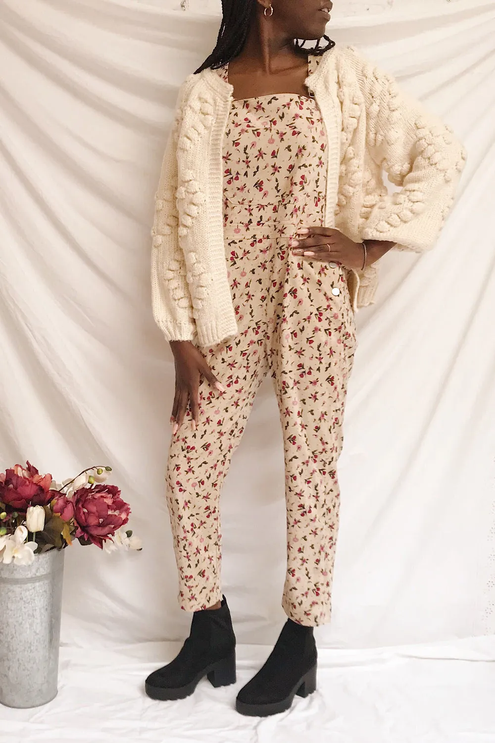 Acaste | Floral Denim Overalls
