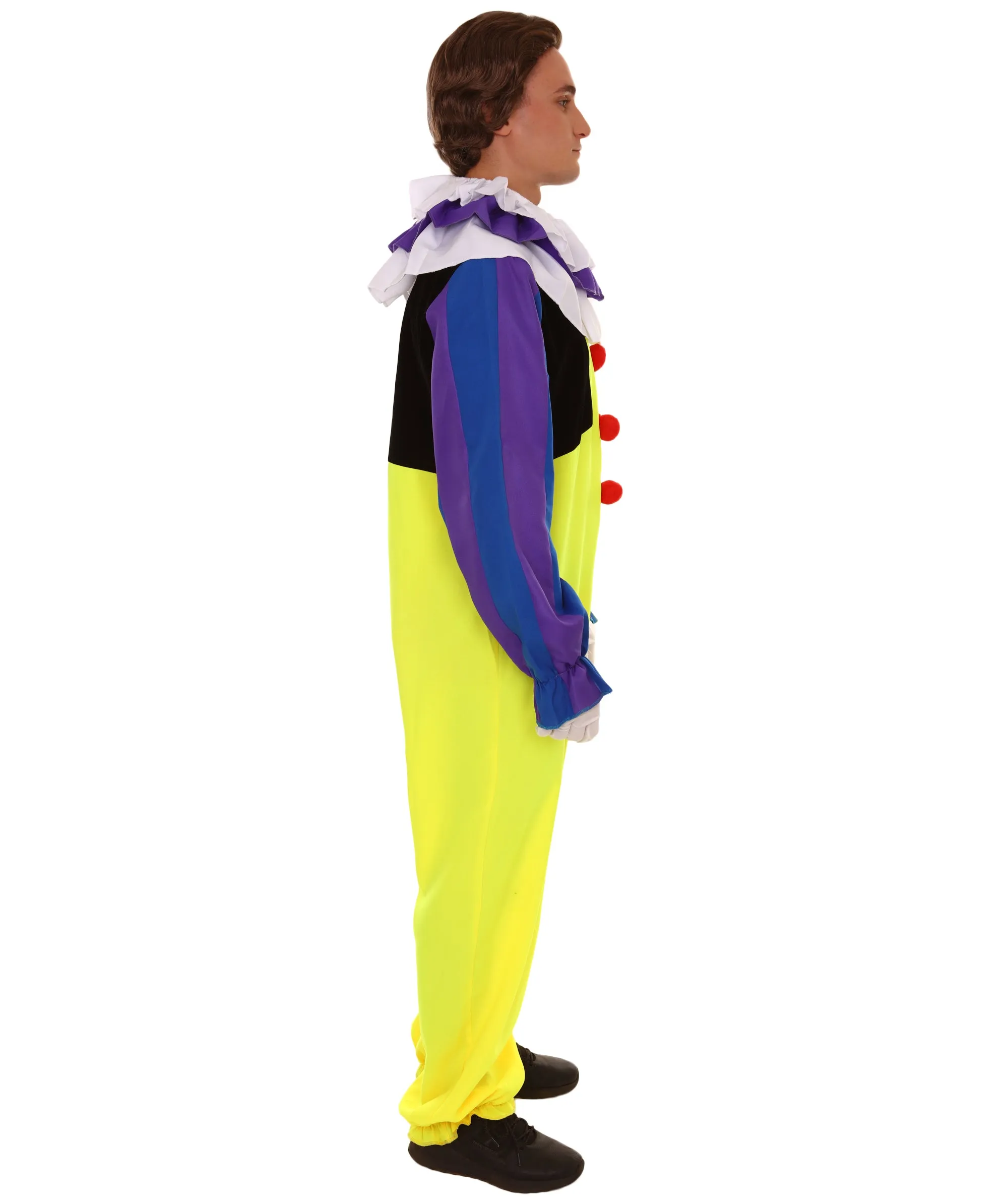 Adult Men's Clown Jumpsuit Costume | Multicolor Cosplay Costume