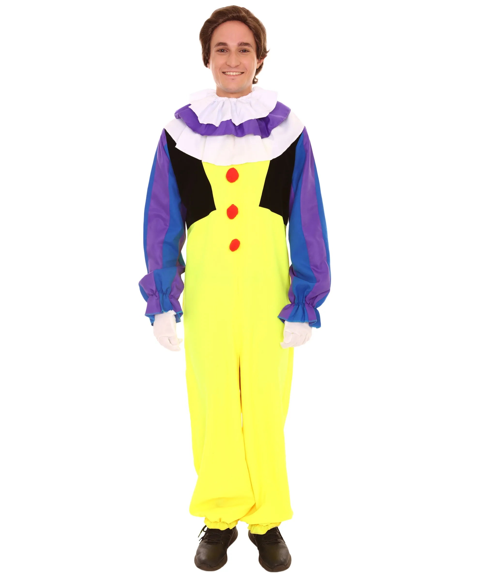 Adult Men's Clown Jumpsuit Costume | Multicolor Cosplay Costume