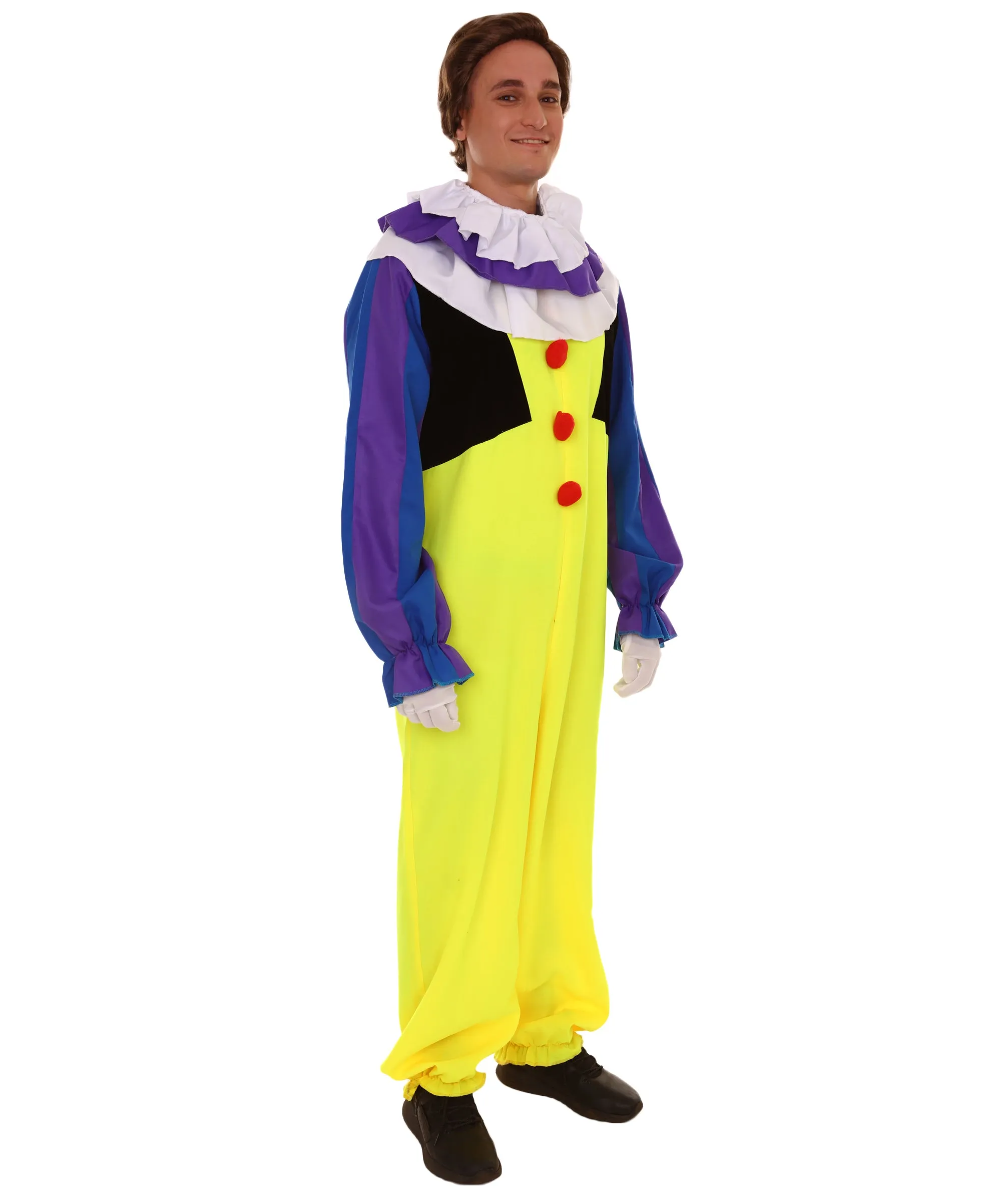 Adult Men's Clown Jumpsuit Costume | Multicolor Cosplay Costume