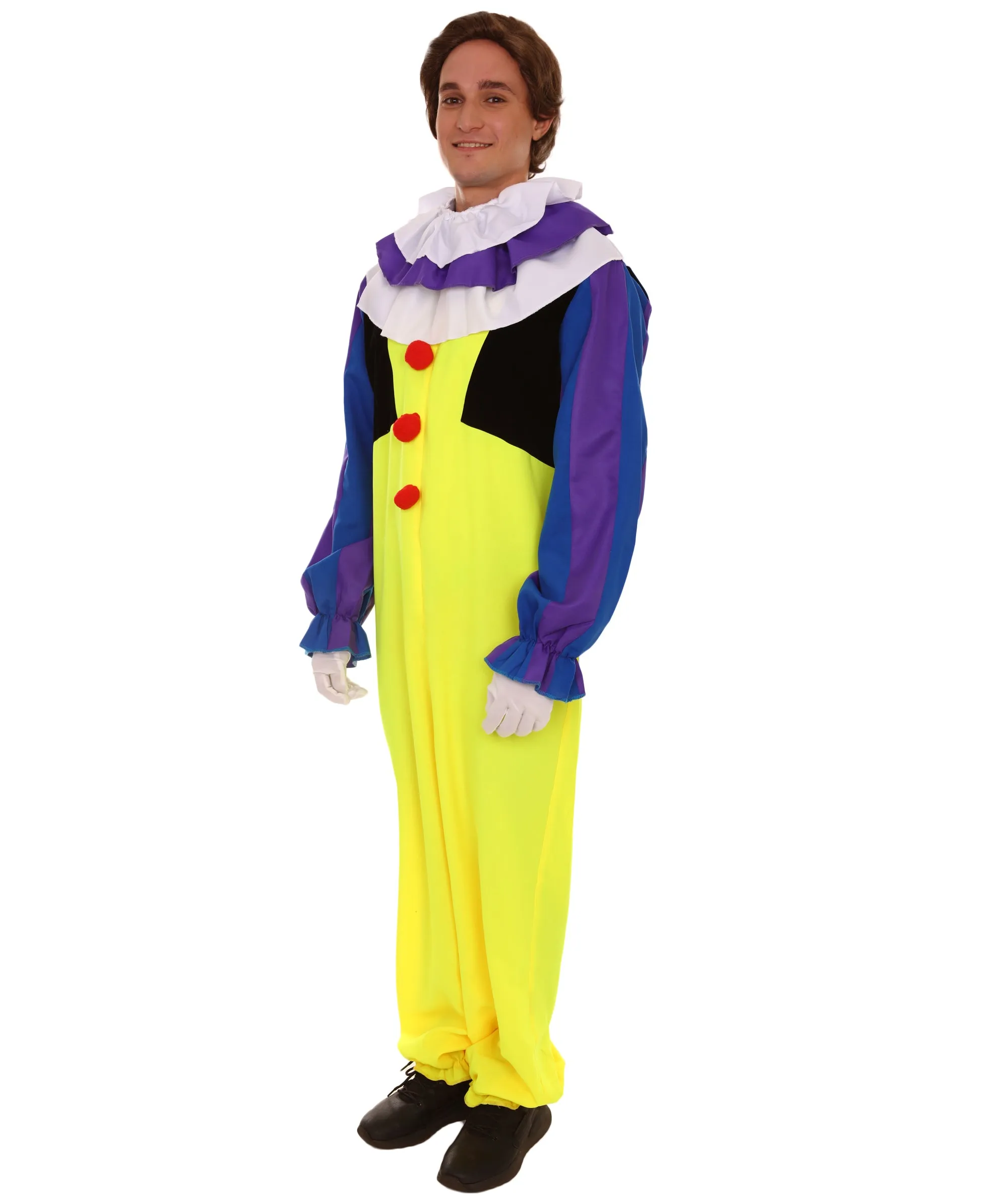 Adult Men's Clown Jumpsuit Costume | Multicolor Cosplay Costume