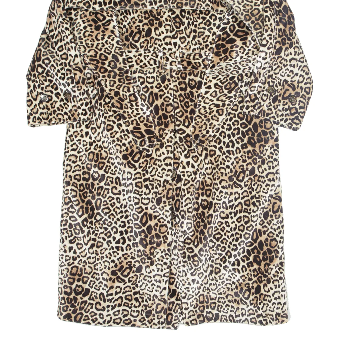ALEXANDRE VAUTHIER Womens Overcoat Coat Beige Velvet S