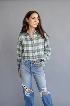 Amber Plaid Crop Top