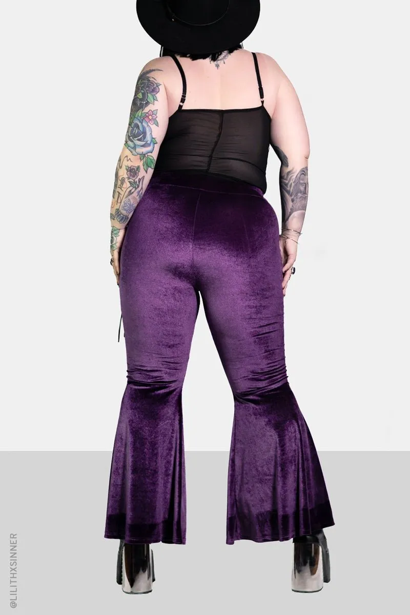 Amethyst Alice Lace Up Flare Pants