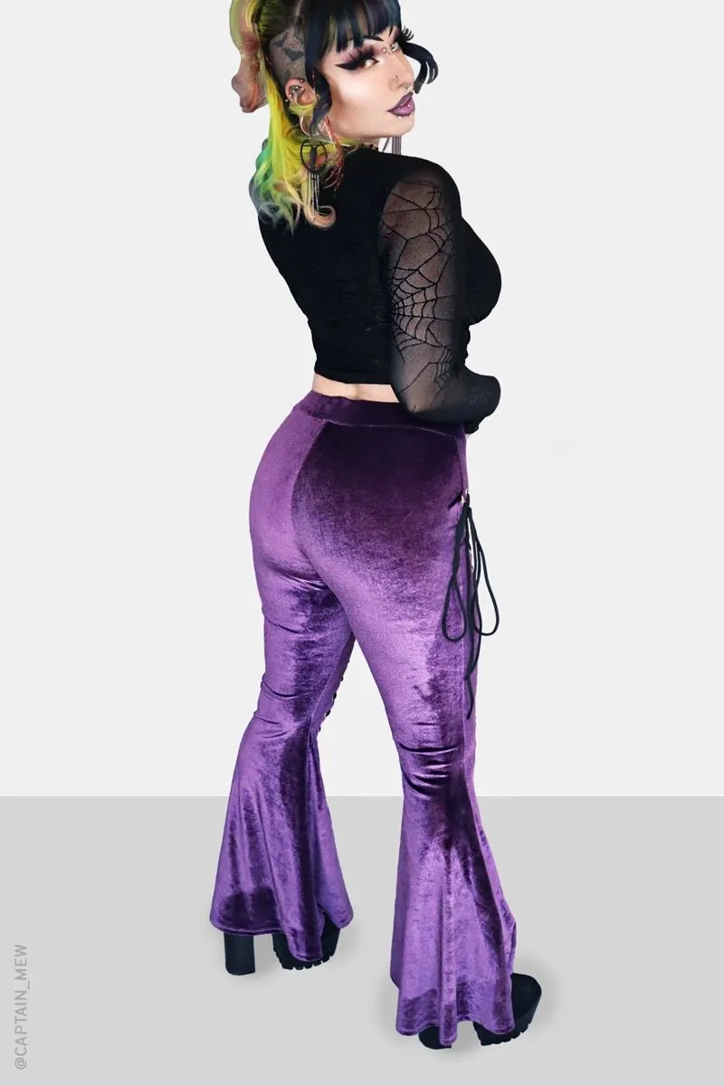 Amethyst Alice Lace Up Flare Pants