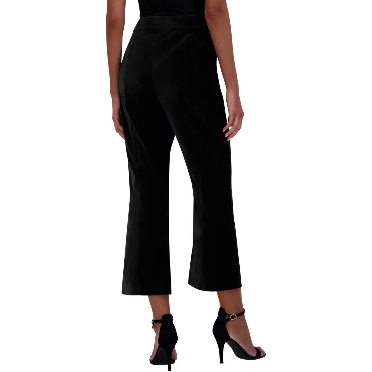 BCBGMAXAZRIA Womens Velvet Side Zip Flared Pants