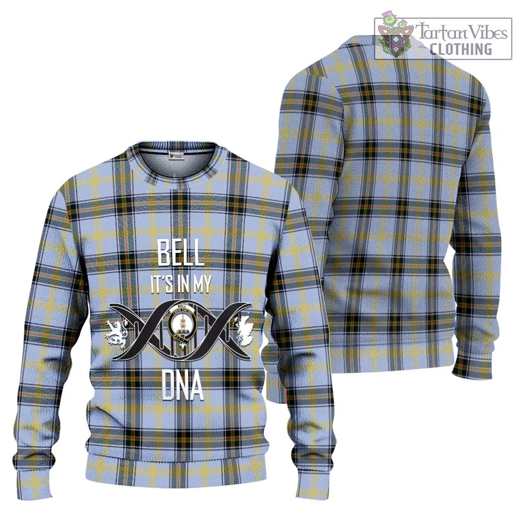 Bell Tartan Ugly Sweater with Family Crest DNA In Me Style