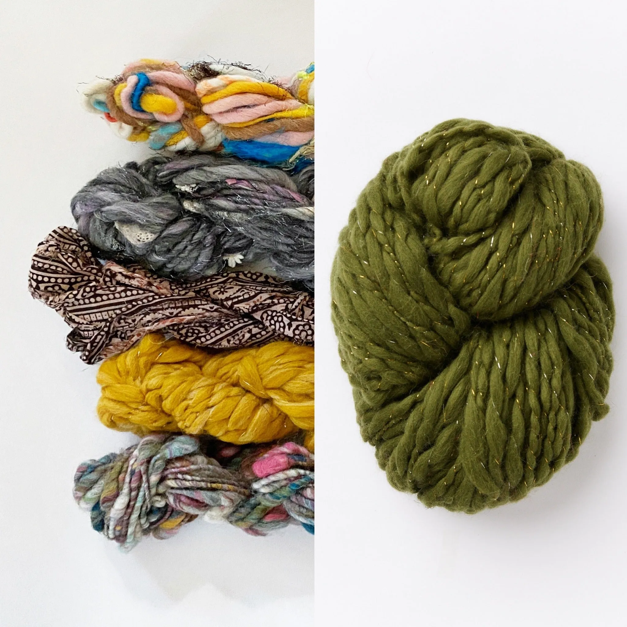 Bonfire Crescent Shawl Kit