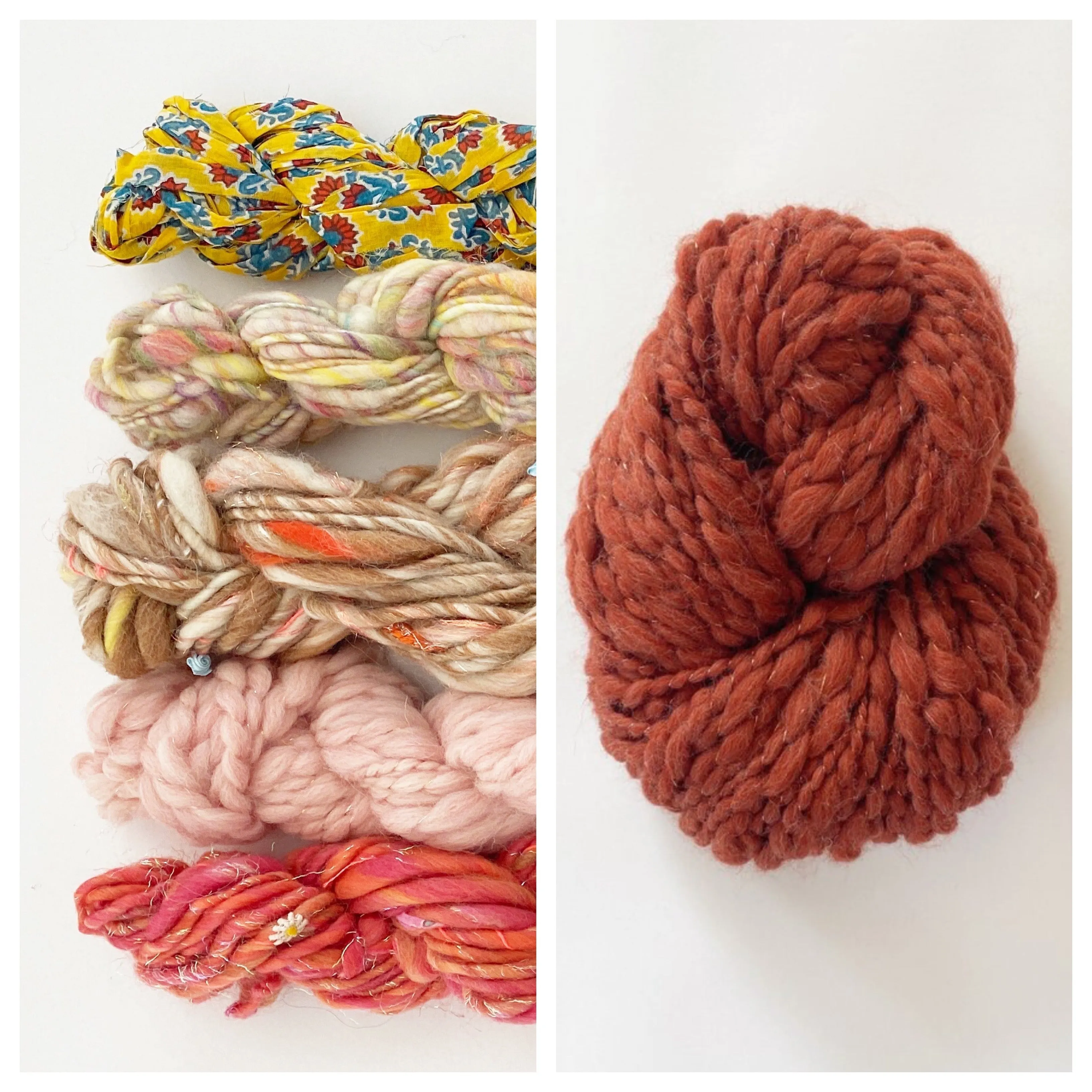 Bonfire Crescent Shawl Kit