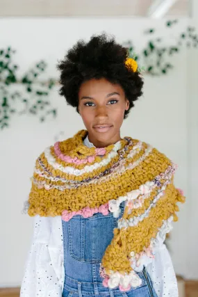 Bonfire Crescent Shawl Kit