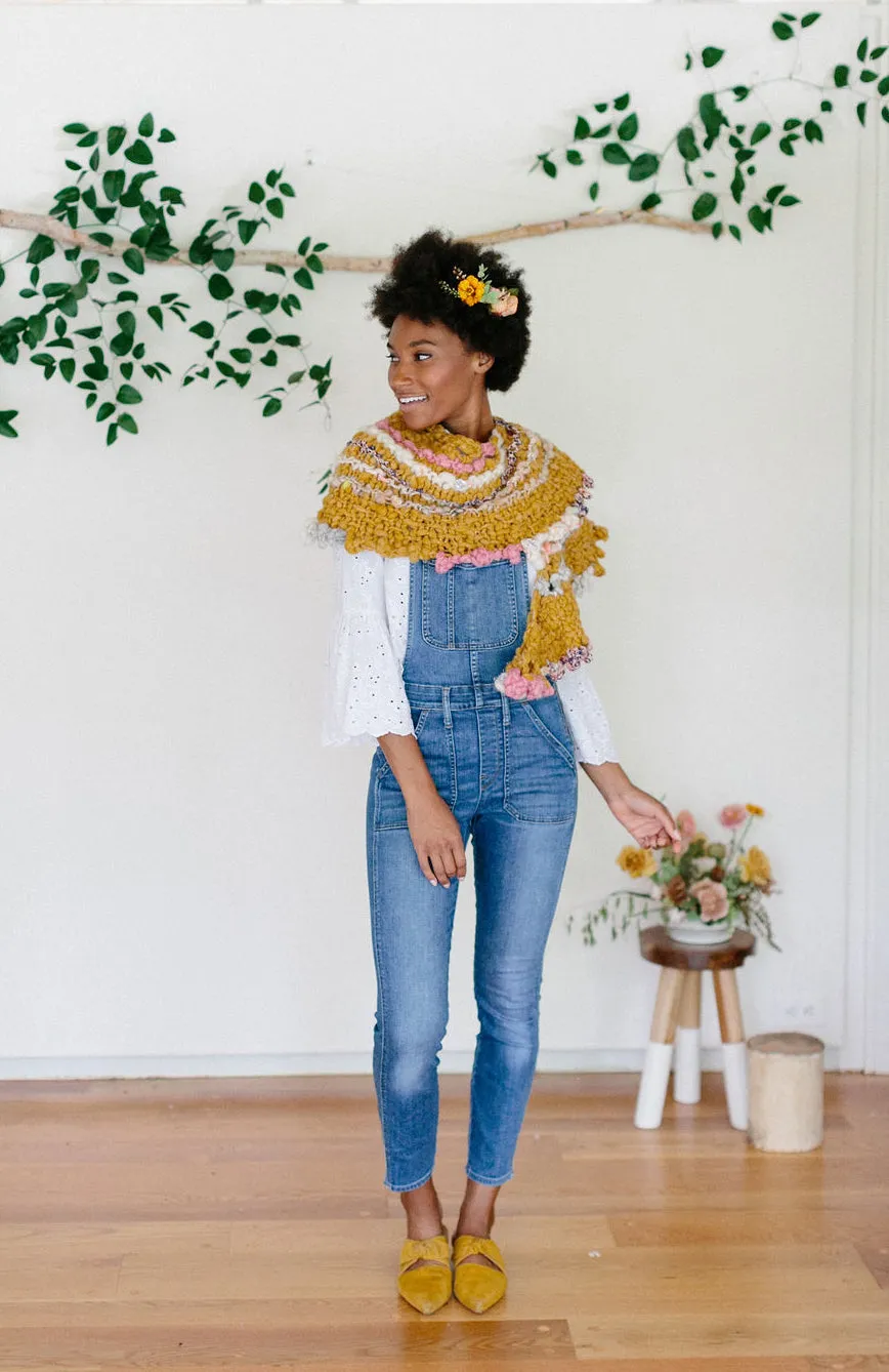 Bonfire Crescent Shawl Kit