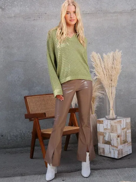 Born to Express Collared Sweater Top