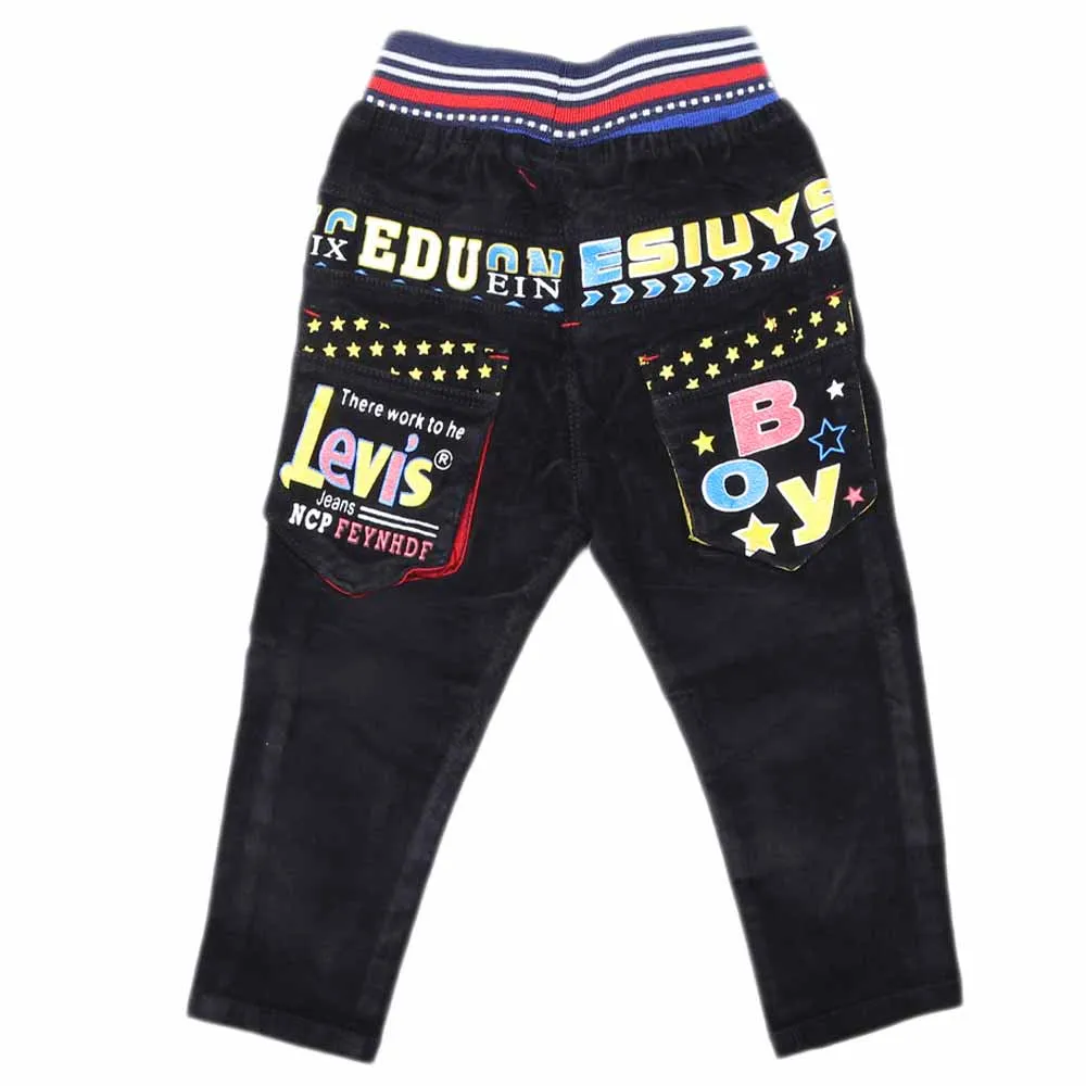 Boys Corduroy Pant - Black