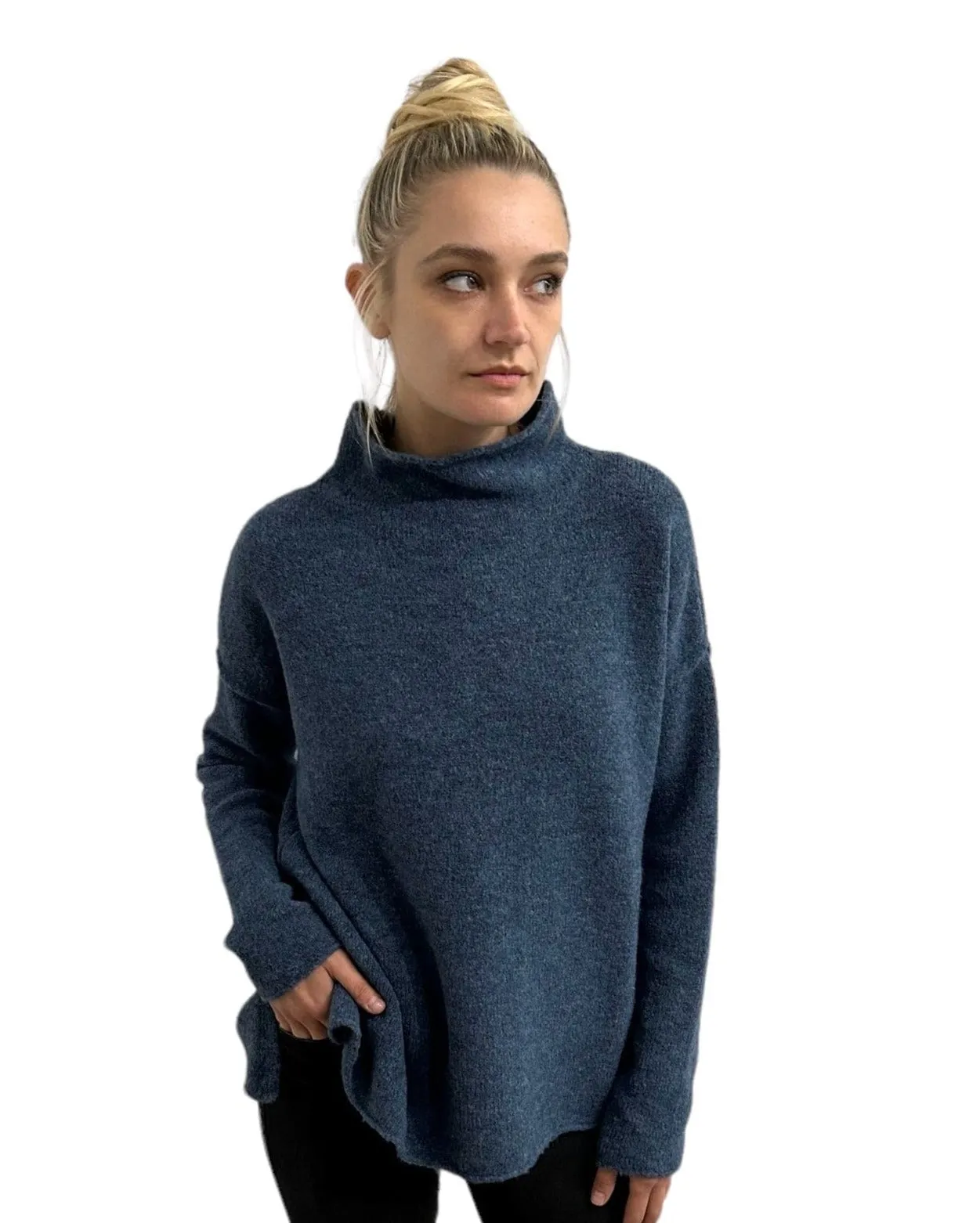 Chimney Neck Sweater Indigo