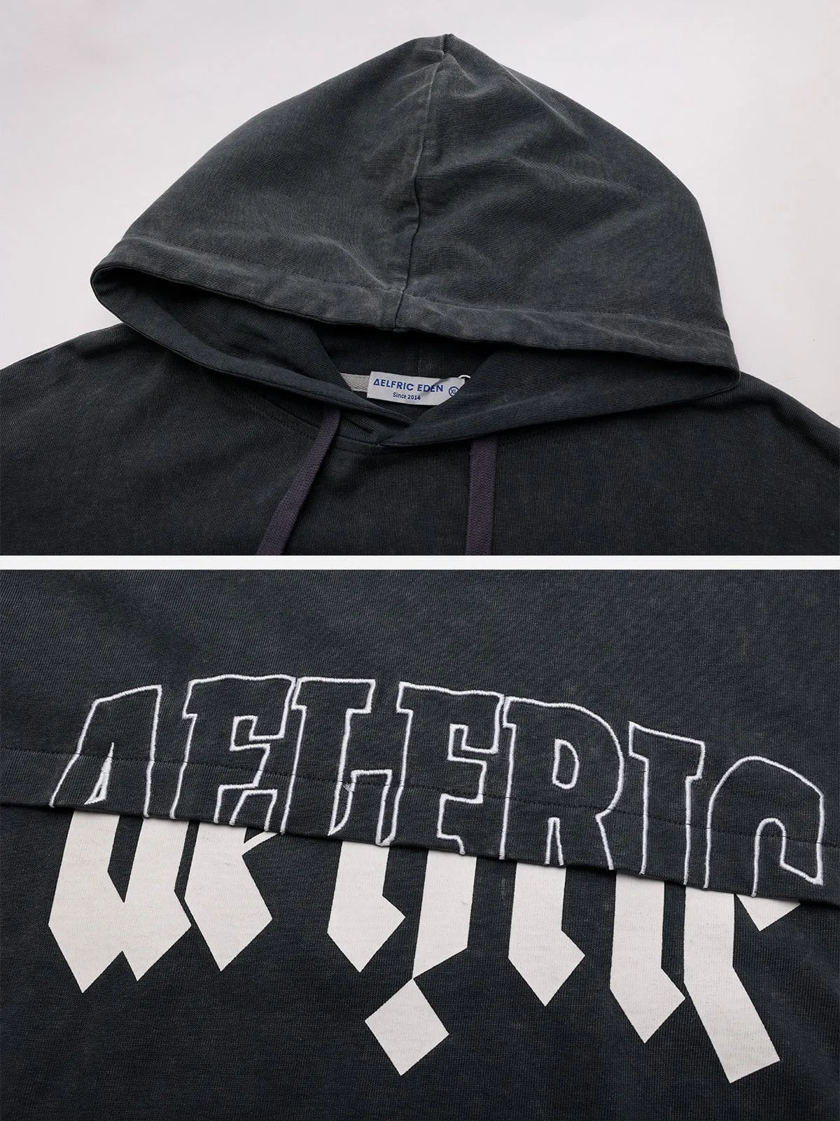 City of Love Vintage Patchwork Hoodie
