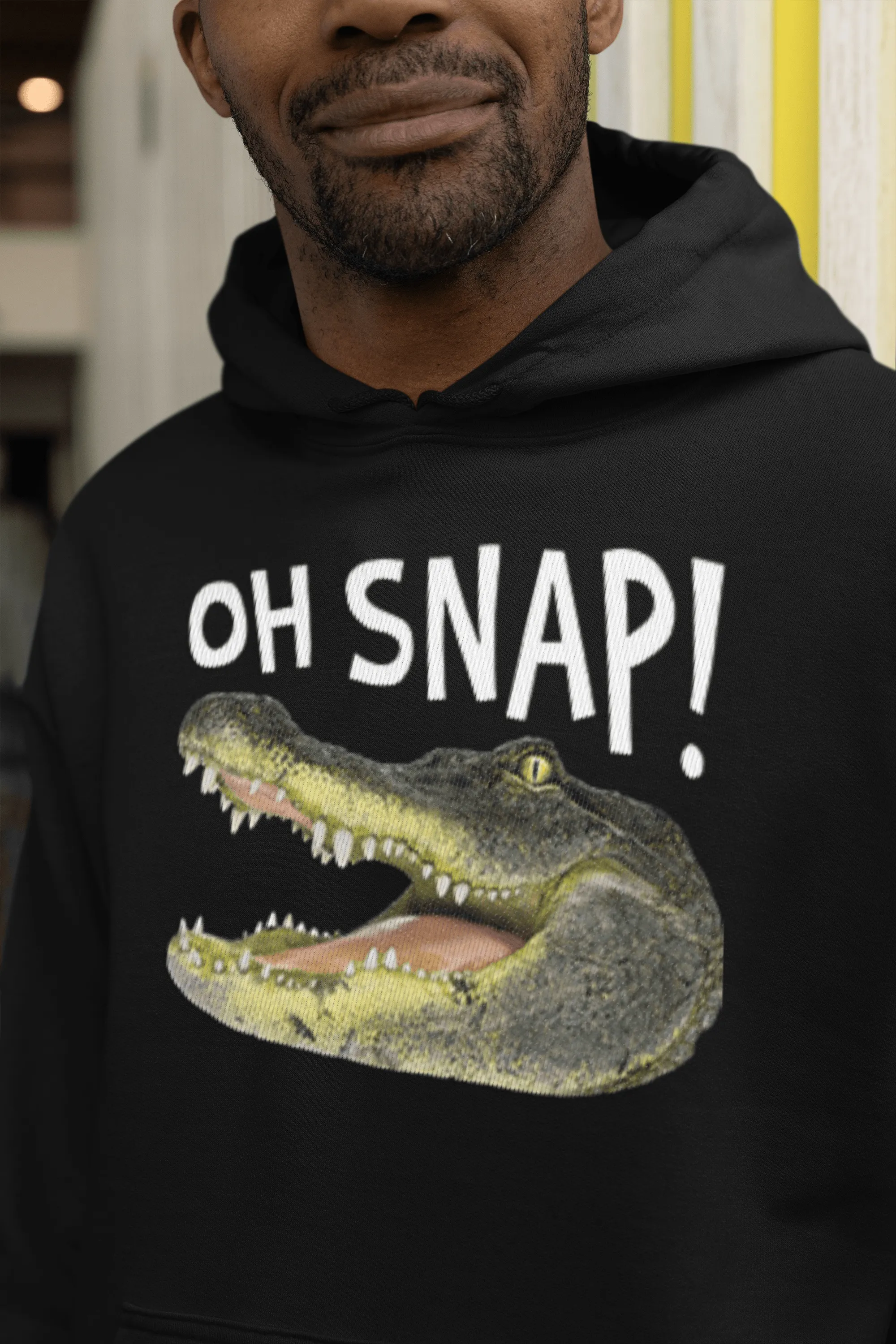 Crocodile Hoodie Oh Snap! Blended Cotton Ultra Soft Midweight UnisexPullover