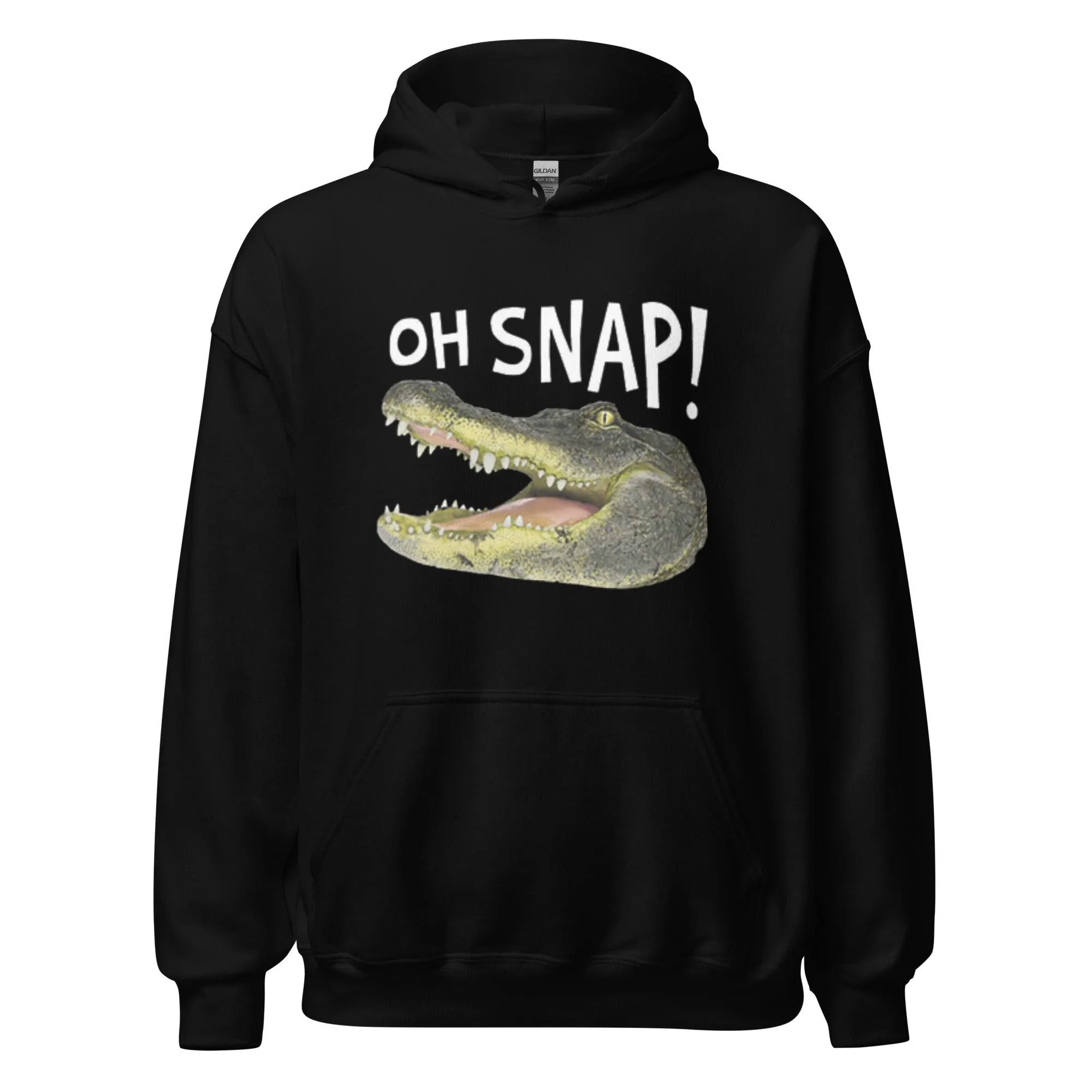 Crocodile Hoodie Oh Snap! Blended Cotton Ultra Soft Midweight UnisexPullover