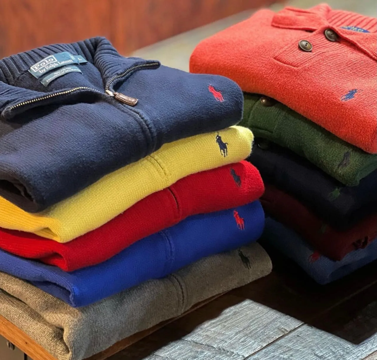 Custom handpick  100 polo 1/4 zip sweater  knit 🧶  and cotton  both and 400 pices  TNF flecee