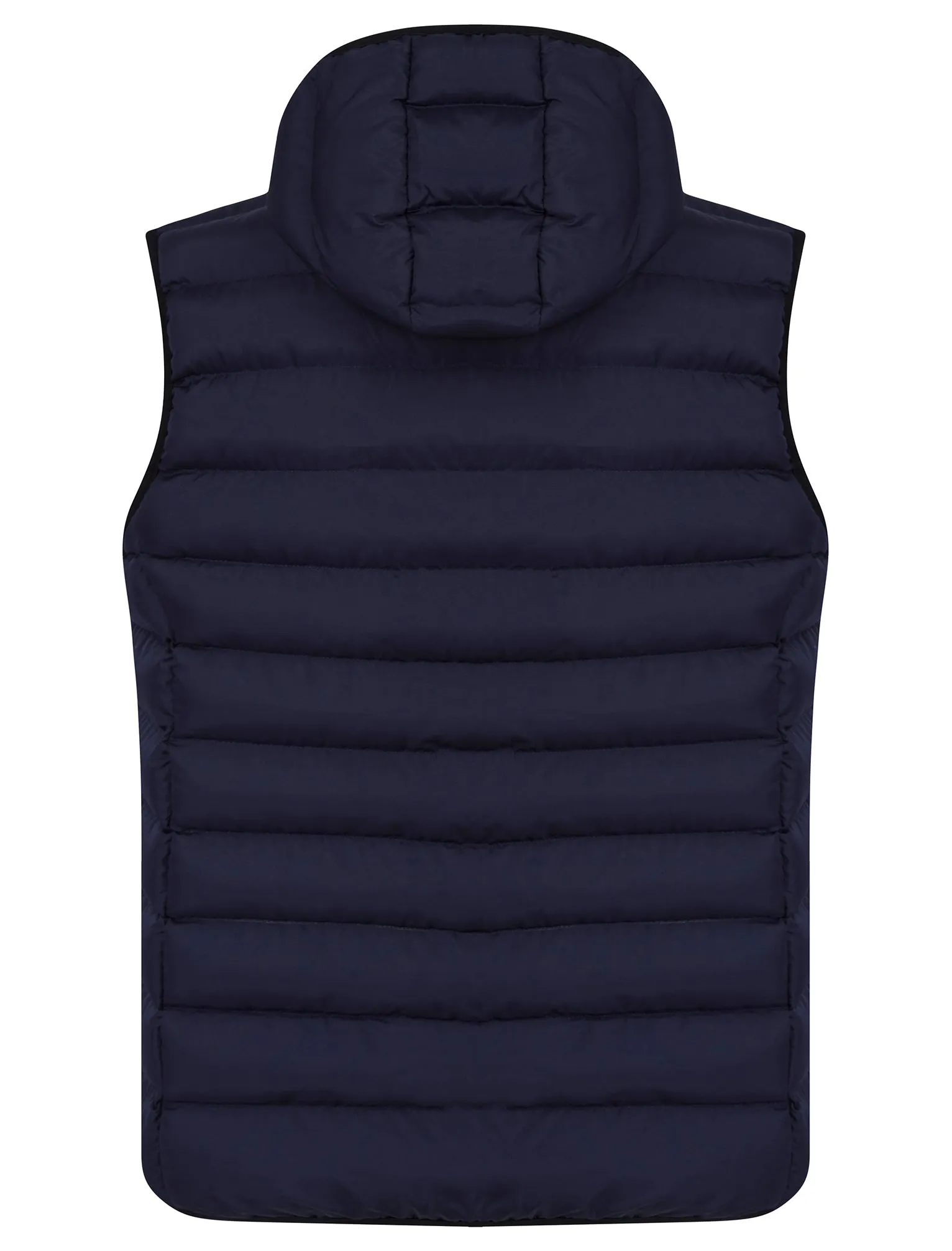 Dallon Quilted Puffer Gilet with Hood in Sky Captain Navy - Tokyo Laundry