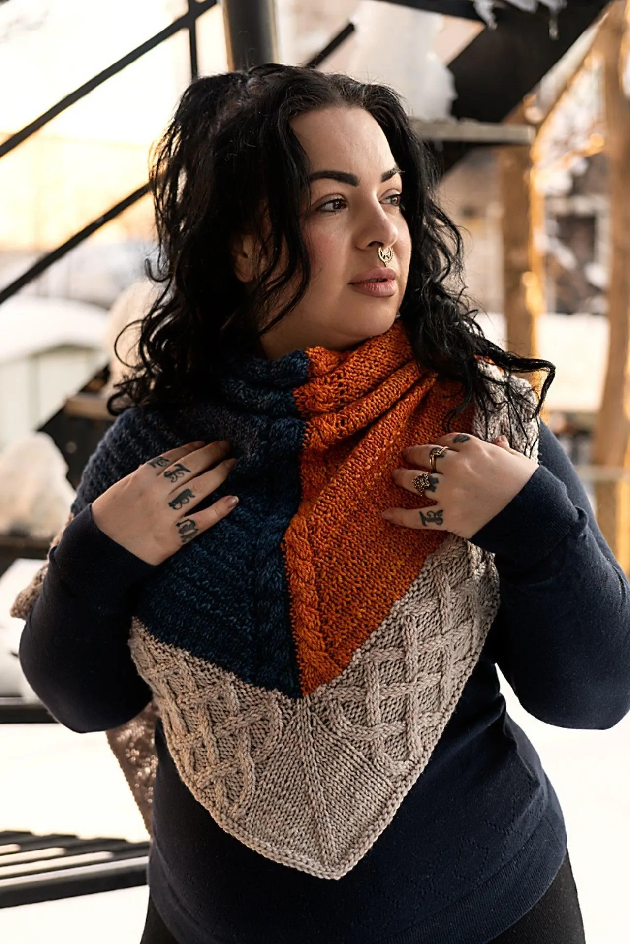 Day & Night shawl - KNITTING KIT