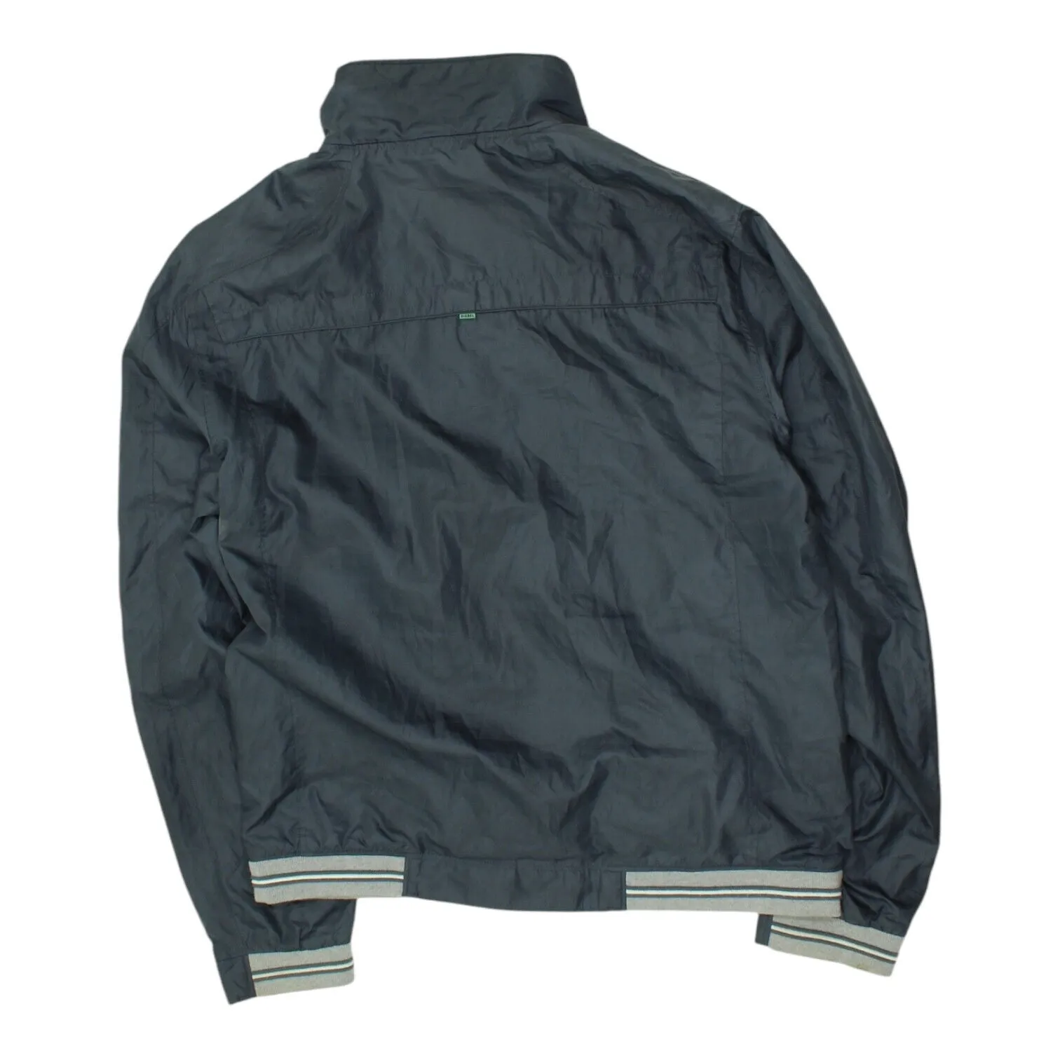 Diesel Mens Blue Full Zip Nylon Bomber Jacket | Vintage High End Casual Designer