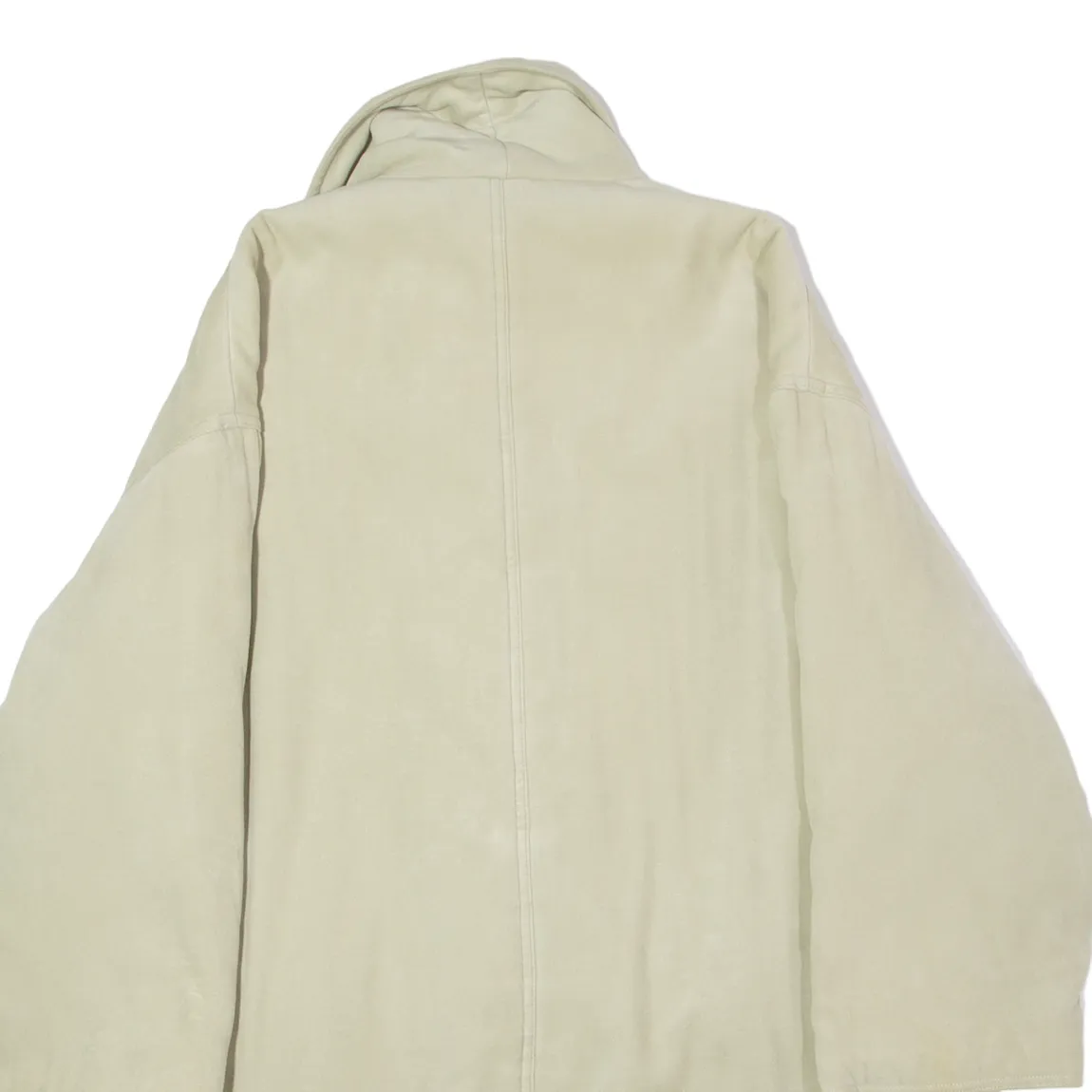 DONAIRE Womens Overcoat Coat Beige Velvet Viscose 90s UK 14