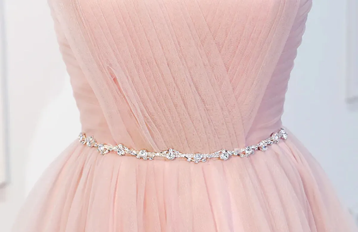 Elegant Short Pink Tulle Prom Dresses Short Pink Tulle Formal Homecoming Dresses