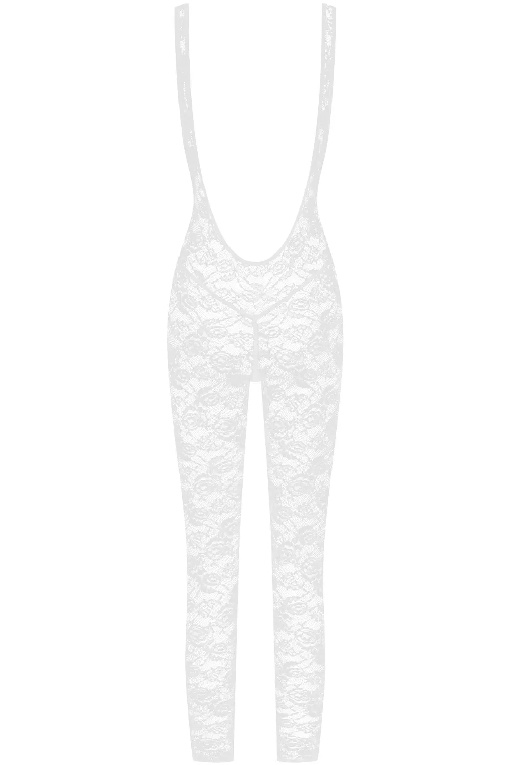 Flashback Lace Open Back Jumpsuit White