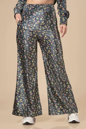Floral Luxurious Velvet Ladies Bottom Wear