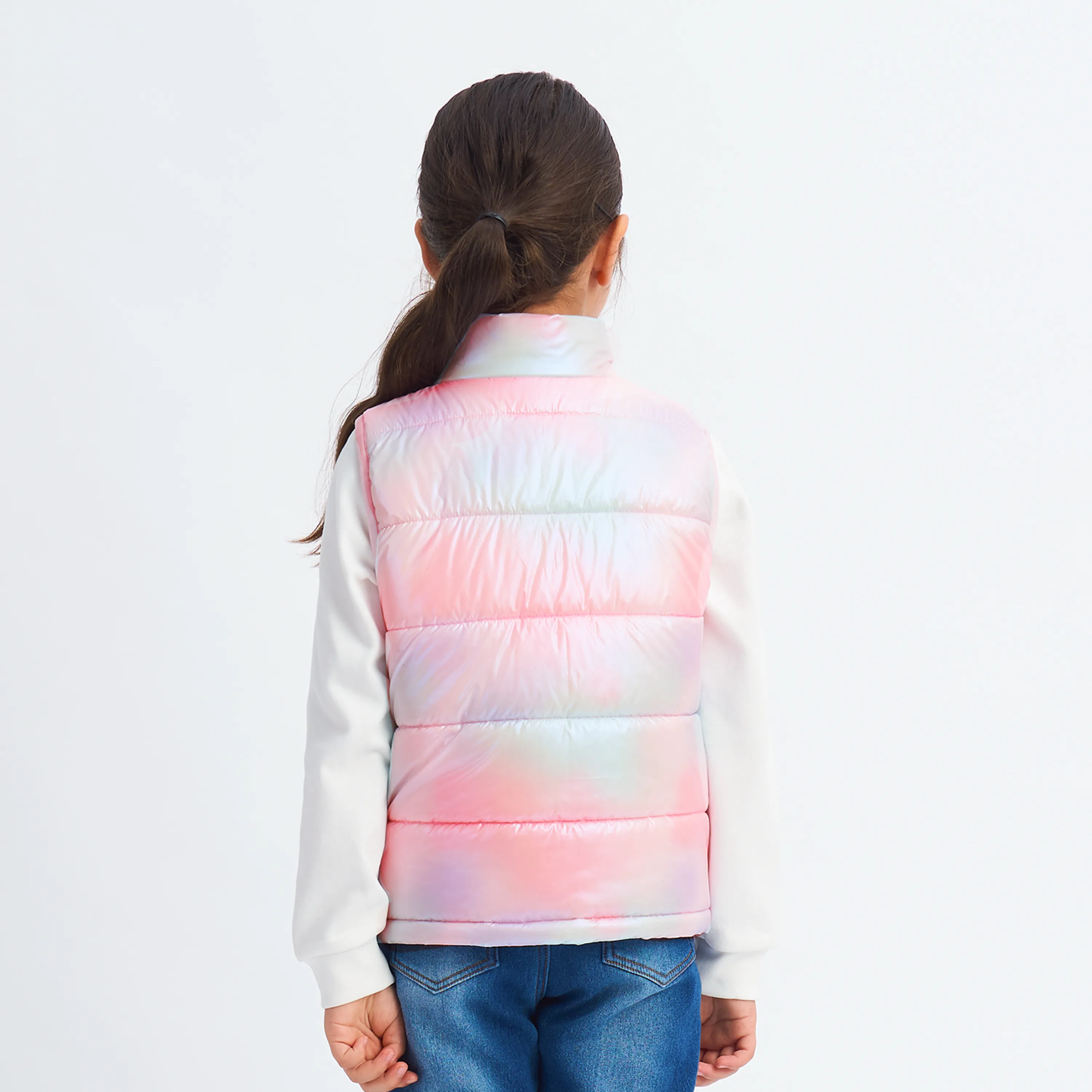 Girls Winter Puffer Vest, Winter Lightweight Gilet Colorful