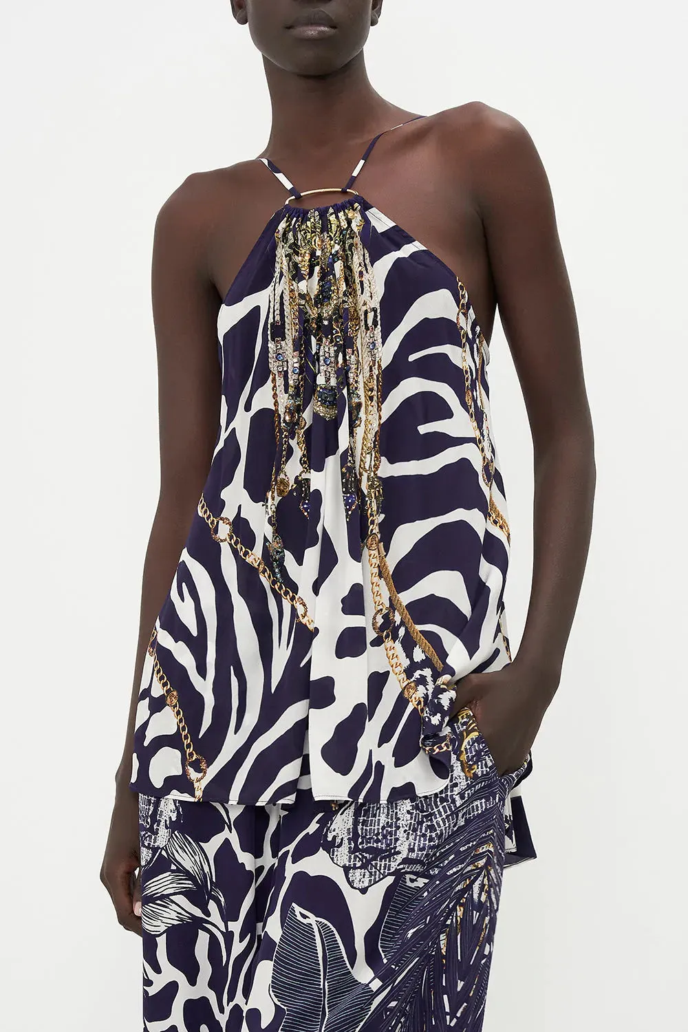 Halter Top With Hardware - Wheres Your Head At