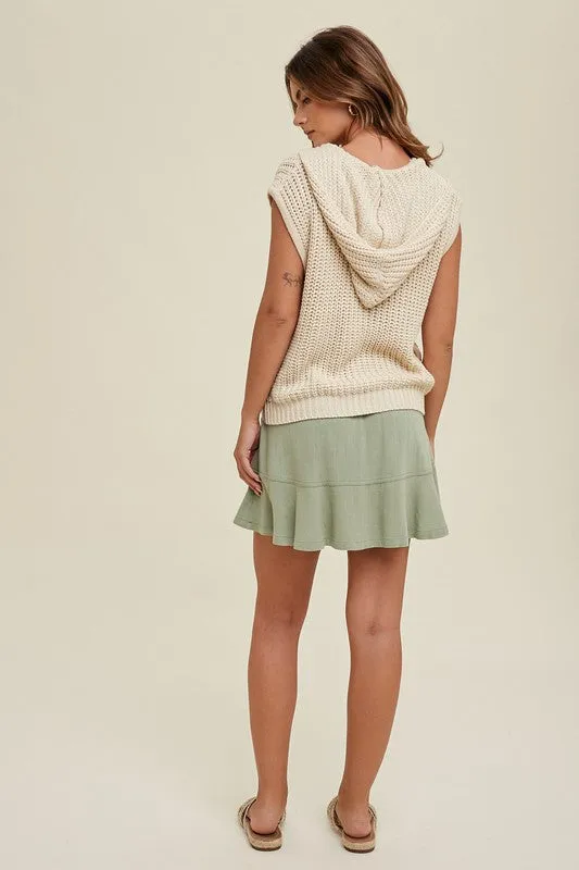 Hooded Sweater Vest - Natural