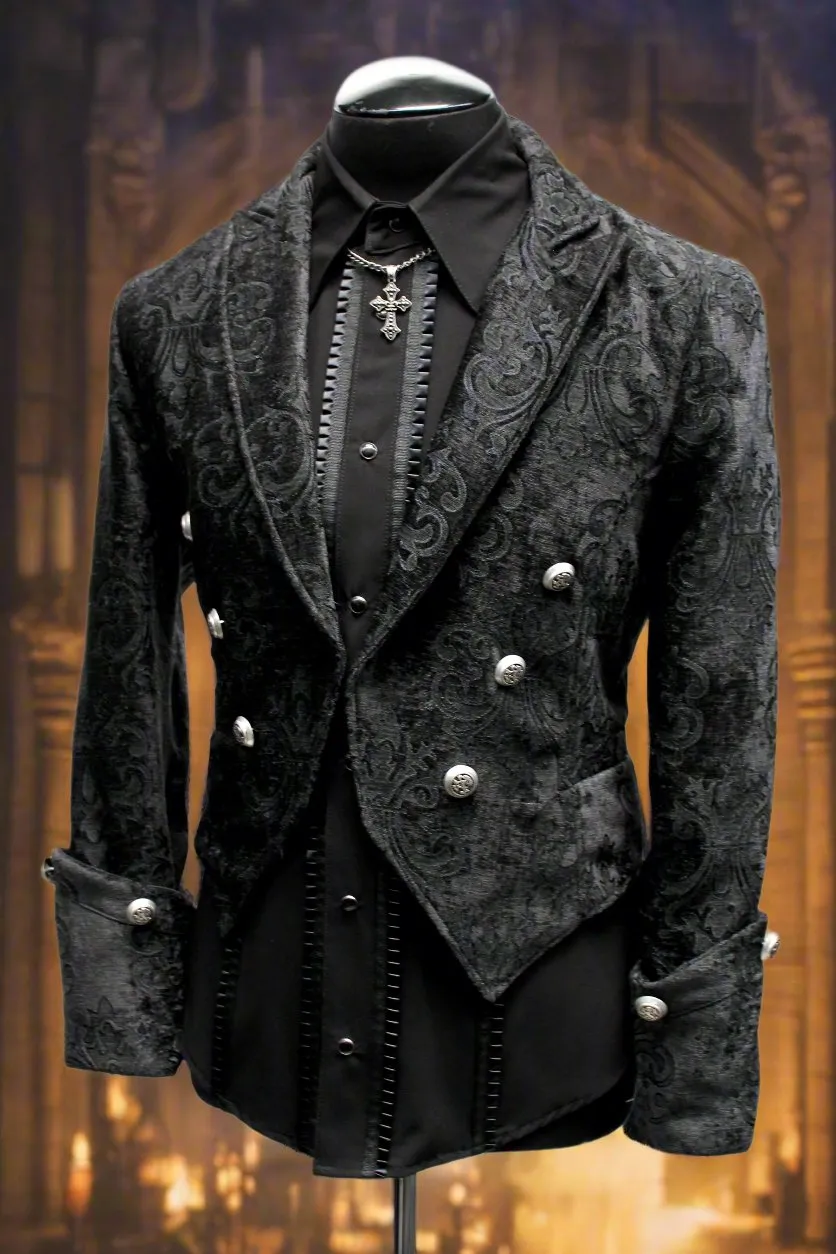 IMPERIAL JACKET - BLACK VELVET BROCADE