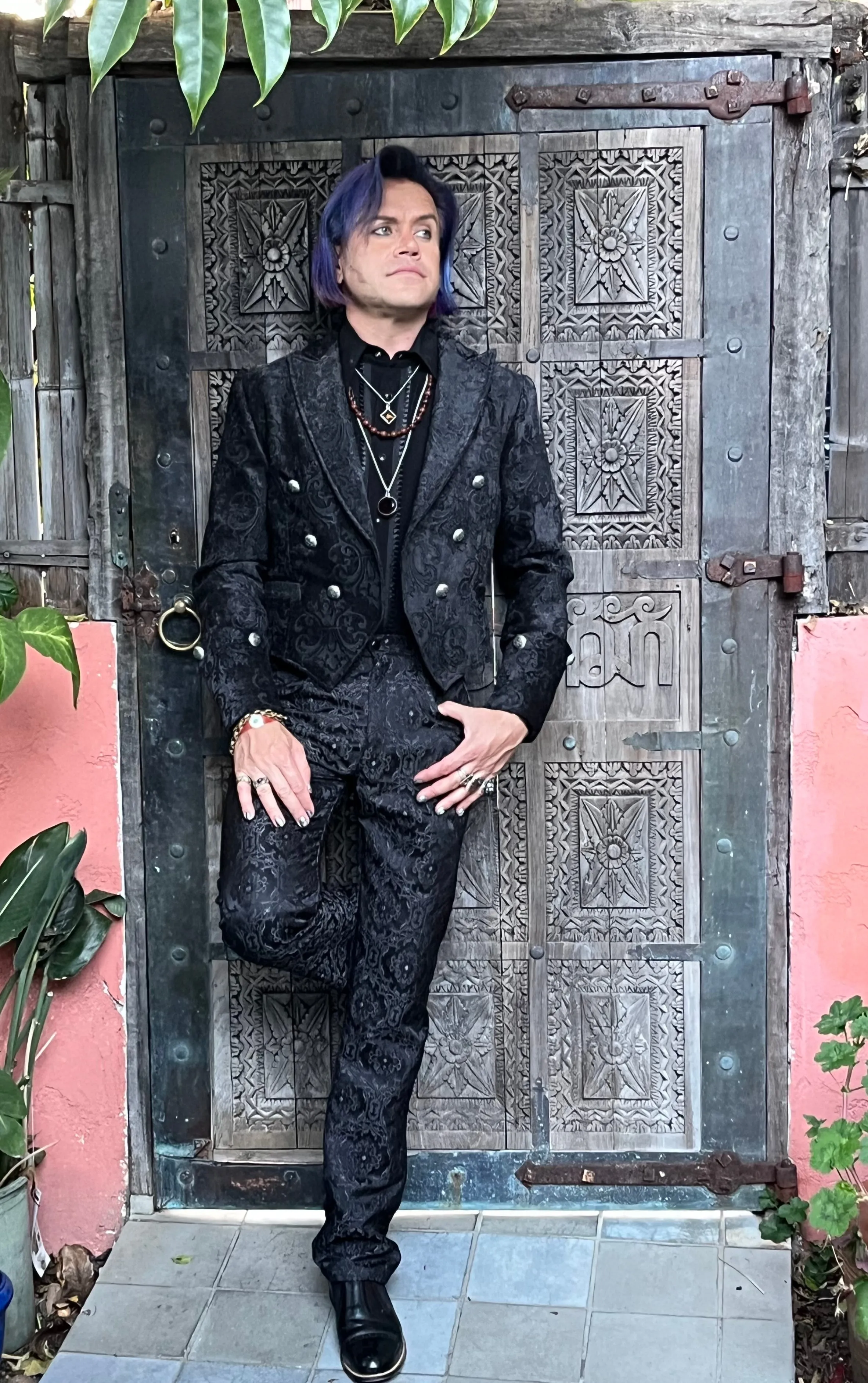 IMPERIAL JACKET - BLACK VELVET BROCADE