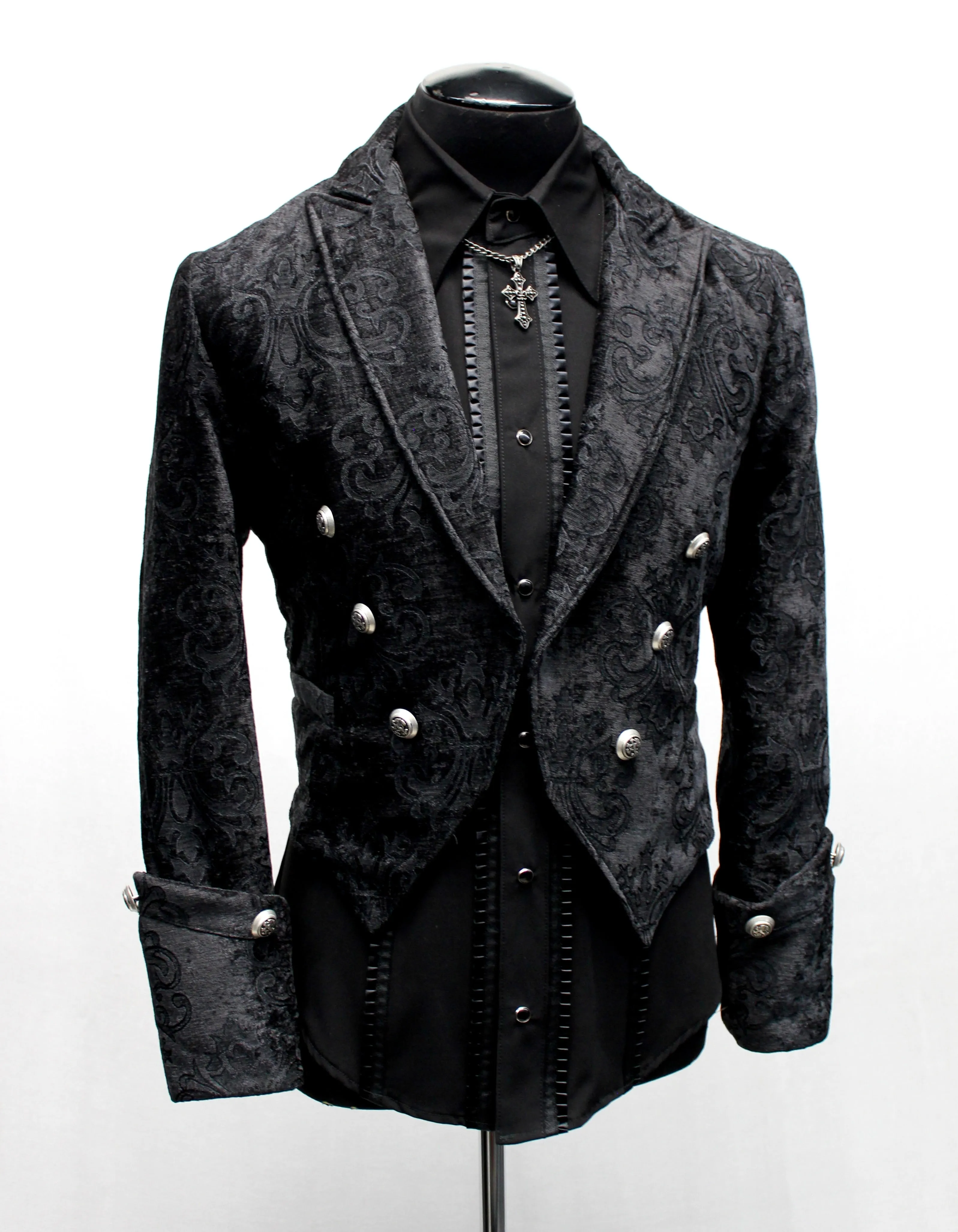 IMPERIAL JACKET - BLACK VELVET BROCADE