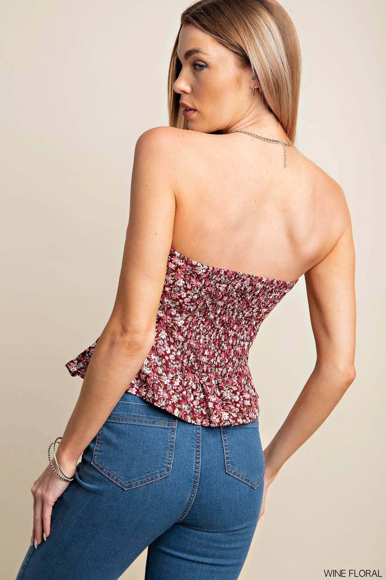 Kora's Top - Wine Floral