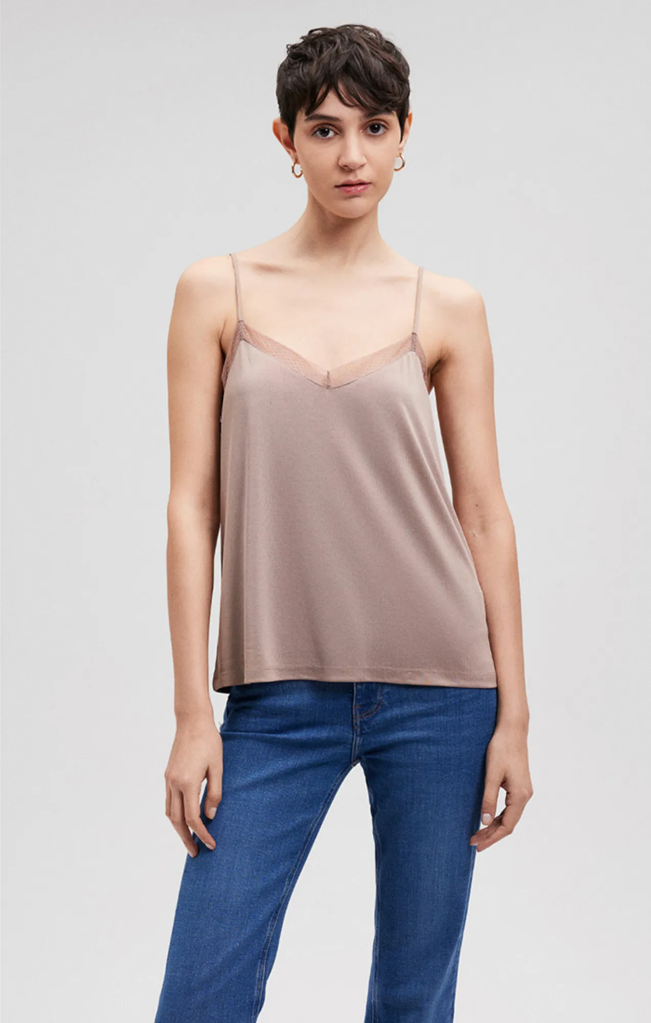 LACE TANK TOP IN FUNGI