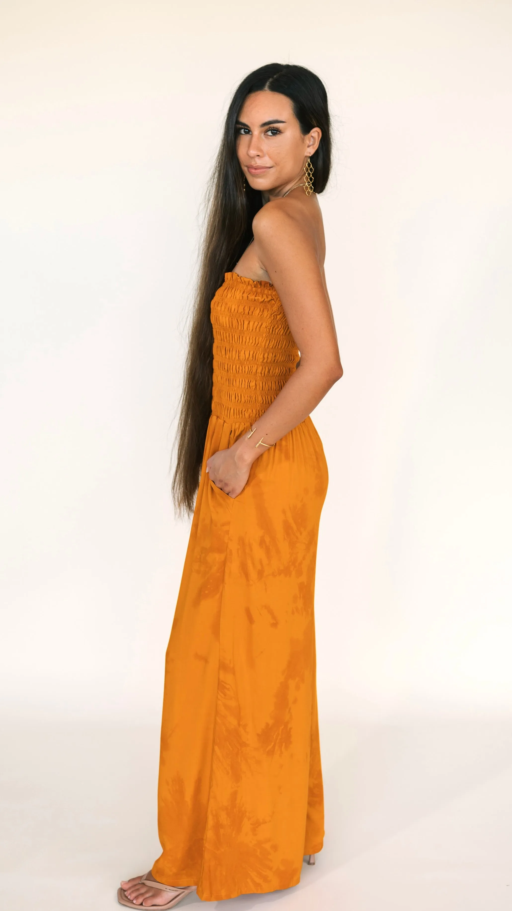 Lawai Jumpsuit / Tangerine Sunset
