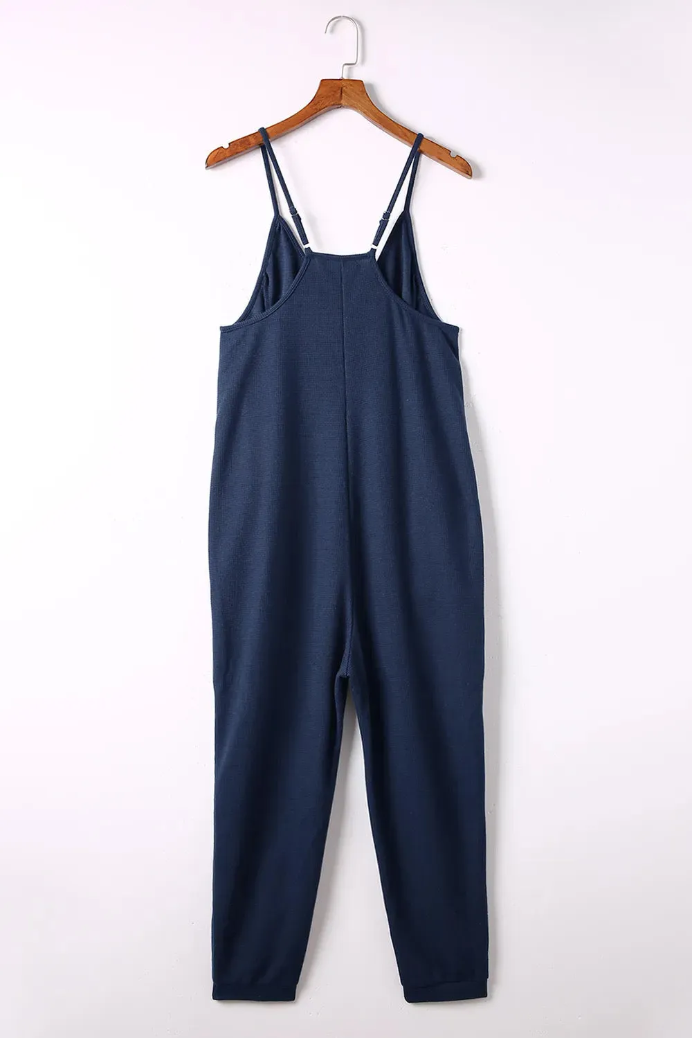 Love Lindsey Navy Textured Jumpsuit