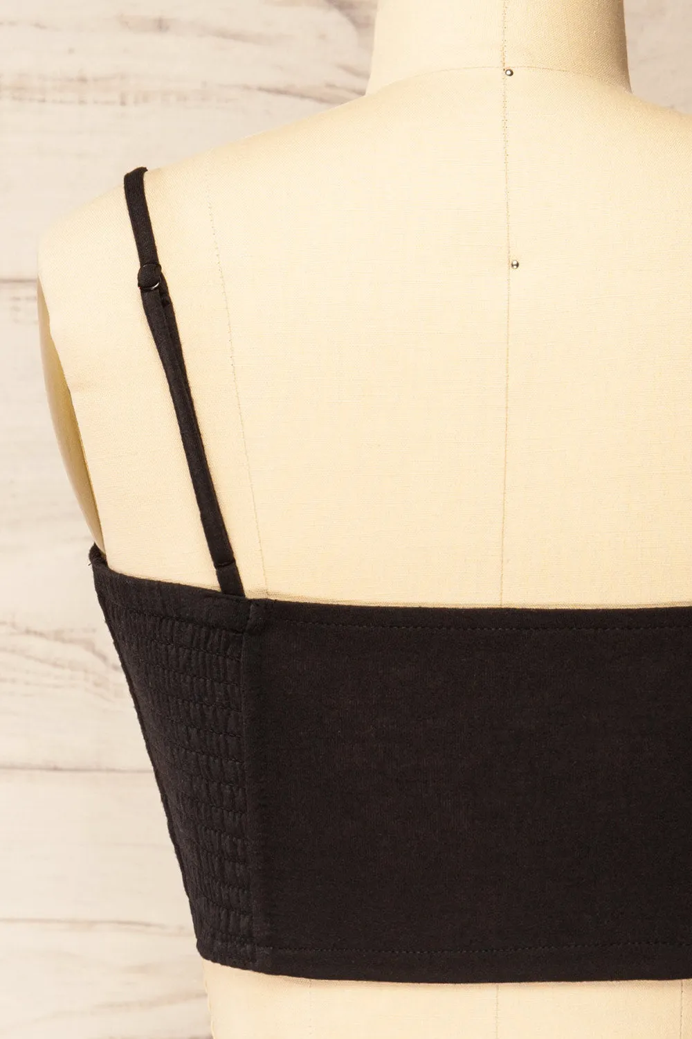 Lustleigh Black | Cropped Ruched Camisole