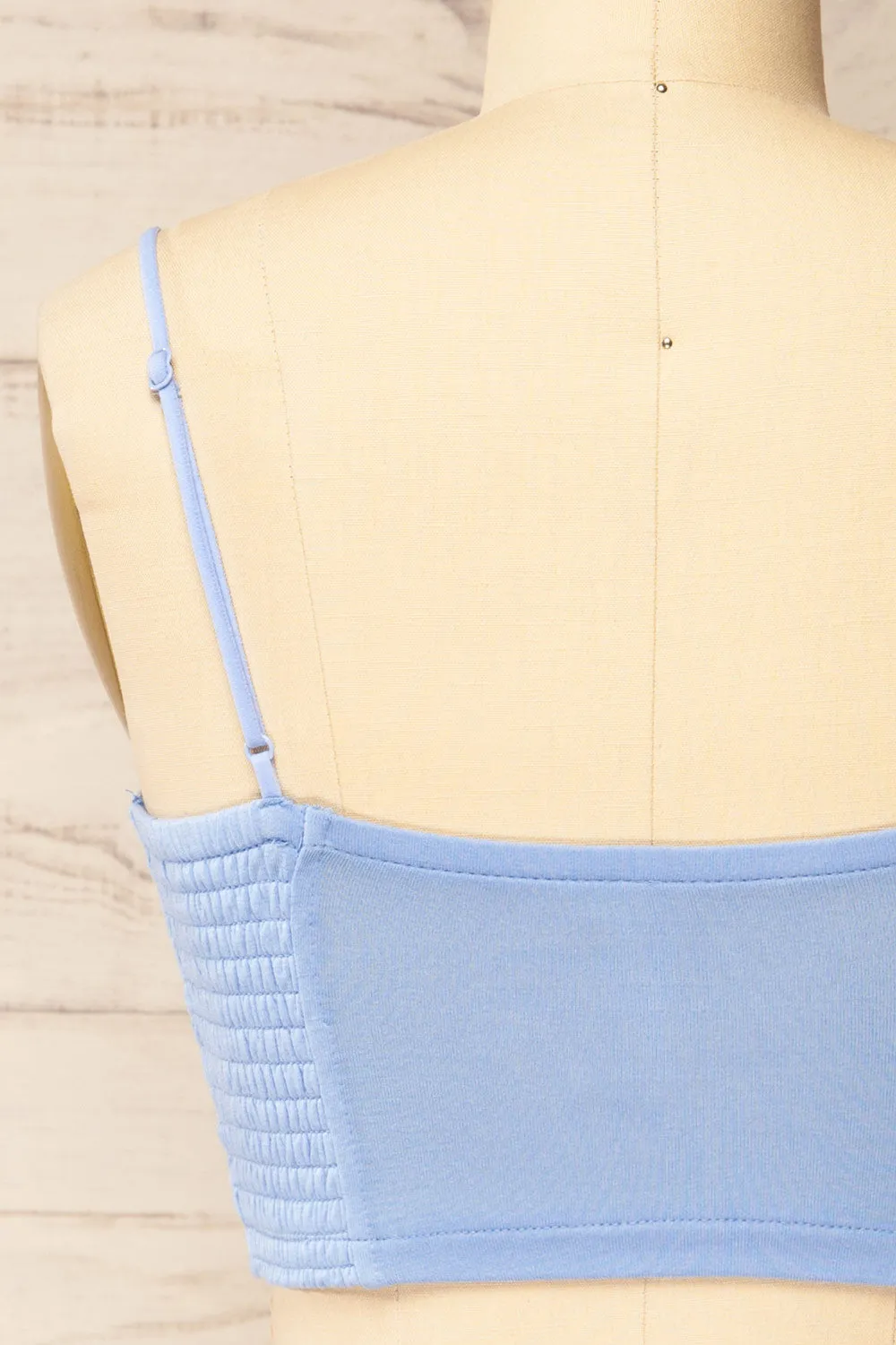 Lustleigh Blue | Cropped Ruched Camisole
