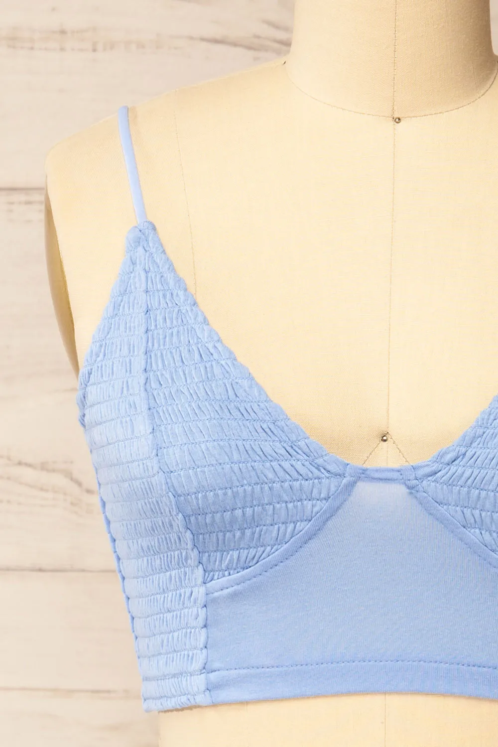 Lustleigh Blue | Cropped Ruched Camisole