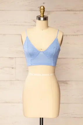 Lustleigh Blue | Cropped Ruched Camisole