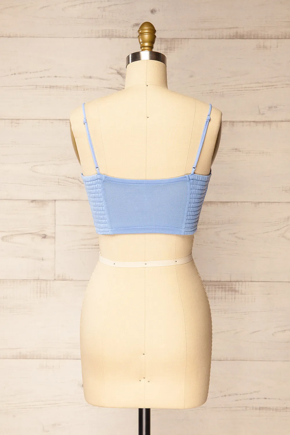 Lustleigh Blue | Cropped Ruched Camisole