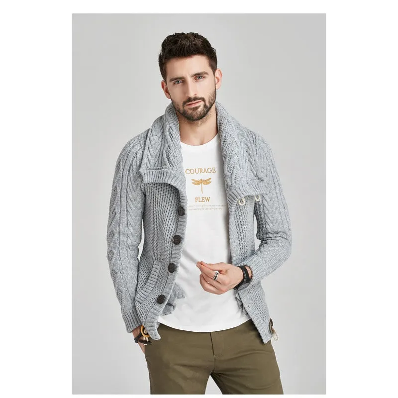 Men's Cardigan Knitted Sweater