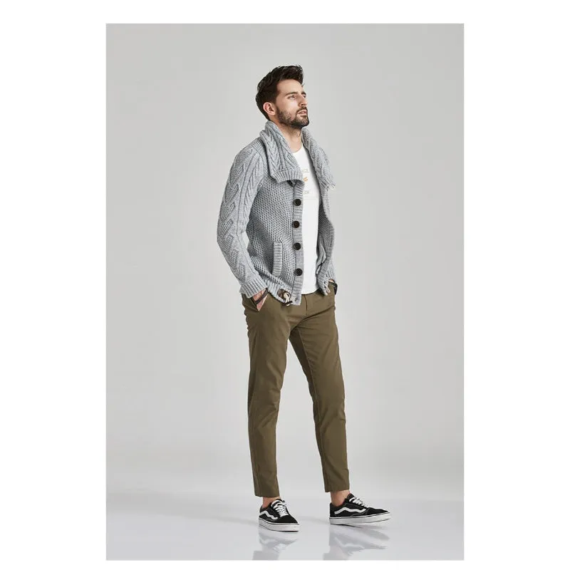 Men's Cardigan Knitted Sweater