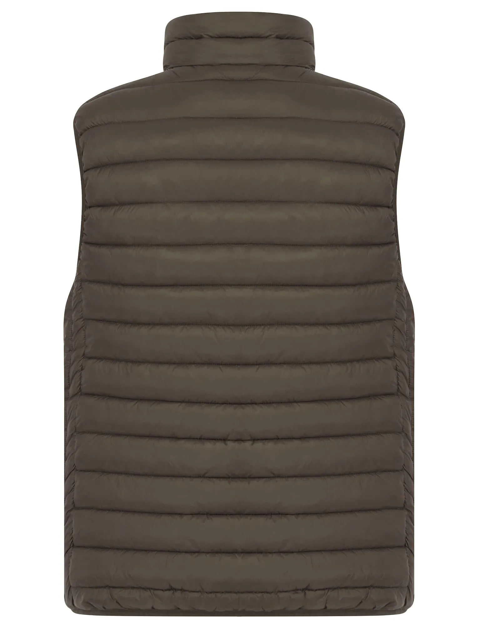 Mentari Quilted Puffer Gilet with Fleece Lined Collar in Khaki - Tokyo Laundry